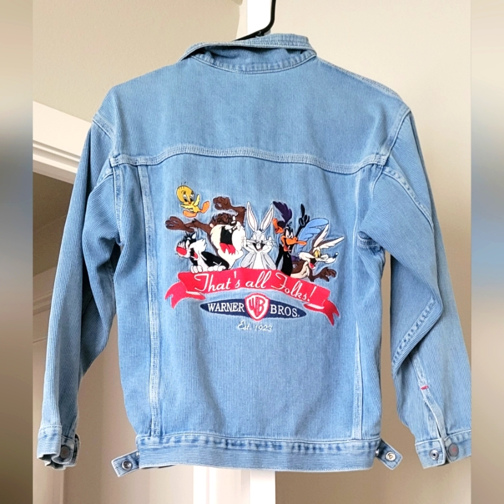 Warner Brothers Denim Jacket Kids Size XL